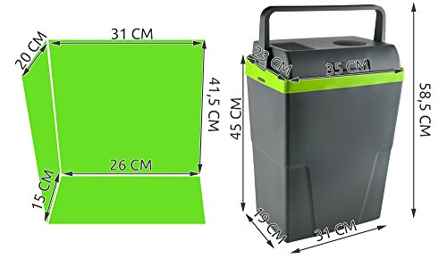 MALATEC Elektrische 16/22 L Auto Kühlbox Wärmebox Campingbox 12V Kühlschrank 5230, Größe:22L - 6