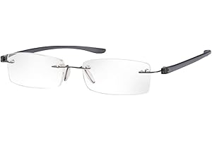 Eschenbach 2913240 - Rimless reading glasses, for men, anthracite, Dioptre: 4
