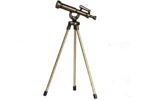 TOWN SQUARE MINIATURES Dolls House Bronze Telescope with Gold Legs Miniature Yard 1:12 Garden Accessory