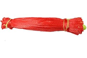 通用 Sacchetti riutilizzabili in rete per frutta, verdura, prodotti agricoli e frutti di mare, 61 cm, 20 confezioni (rosso), Rosso, 24"*1*20, Classico
