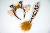Karneval Kostüm Zubehör Giraffe Ohren Schwanz verkleiden Fasching
