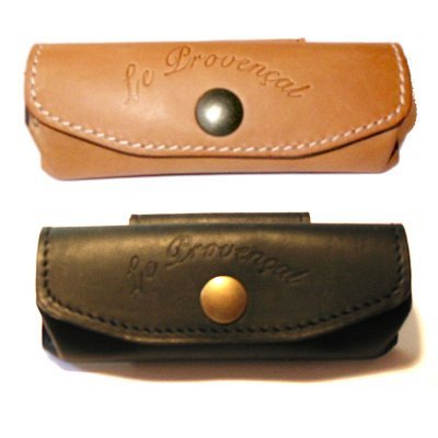 Actiforge - Etui cuir pour couteau Le Provençal - Fabrication Française Artisanale - Noir