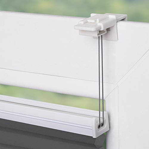 Lichtblick PTT.110.130.02 Plissee Klemmfix TOP, Thermo, ohne Bohren, verspannt – Grau 110 x 130 cm (B x L) - 6