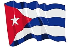 U24 - Adesivo per auto, motivo: bandiera di Cuba, 8,5 x 6 cm