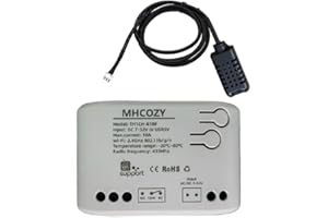 MHCOZY ewelink, regolatore di temperatura e umidità wireless, interruttore relè intelligente con contatto a secco, compatibile con Alexa Google Assistant