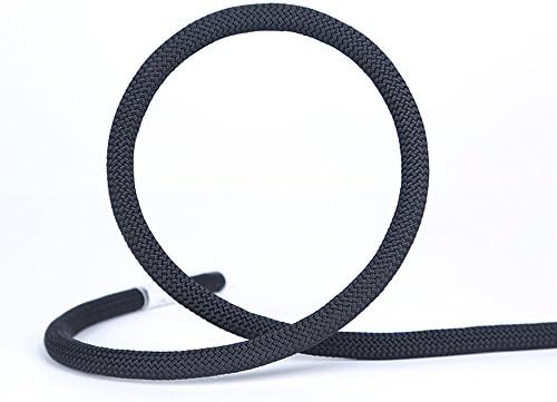 Garden Twine Brisk Climbing Auxiliary Rope Static Rope Safety Rescue Rope Diameter 9mm (Color : Black, Size : 20M(64ft))
