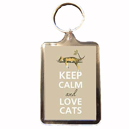 Preisvergleich Produktbild B Gifts Cat - Keep Calm Keyring (Love Cats)