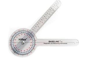 CANDO Baseline® Goniometer, HiRes™, Kunststoff 360°-ISOM-Goniometer, Länge 31,75 cm