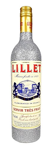Preisvergleich Produktbild Lillet Blanc französischer Aperitif 75cl (17% Vol) - Bling Bling Glitzerflasche in silber -[Enthält Sulfite]