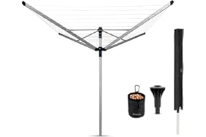 ‎BRABANTIA Brabantia Rotary Lift-O-Matic Advance Washing Line with 4 Arms, 60 m