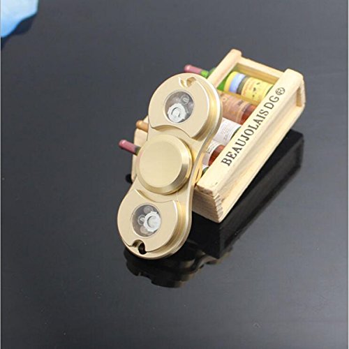DKRhea LED light fidget hand spinner Focus Toy for Kids & Adults Best Stress Reducer Relieves ADHD Anxiety (Gold) DKRhea LED light fidget hand spinner Focus Toy for Kids & Adults Best Stress Reducer Relieves ADHD Anxiety (Gold)