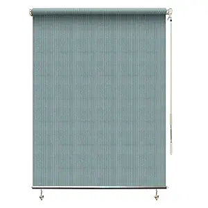 HIPPO - HDPE Fabric - Pre-Assembled Roller Shade Blinds with Crank Handle(Wall Mount) - 95% Sun & UV Blockage - (4 FT X 5 FT, Country Blue)