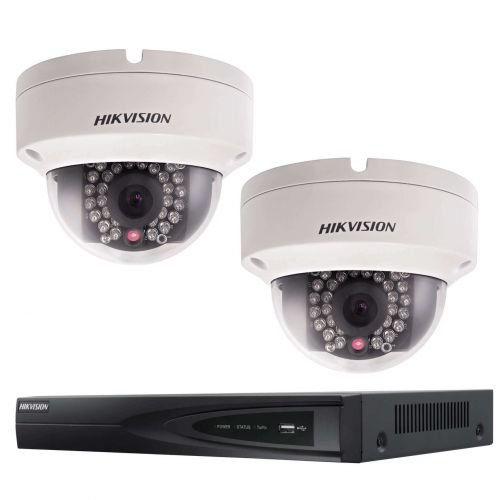 Preisvergleich Produktbild 2x Hikvision DS-2CD2142FWD-IWS(2.8mm) 4 MP Dome Überwachungsset