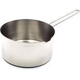 14 cm Stainless Steel Milk Jug 18/10 Ultra Luxury Inox Deep Sauce Pan Multi-Purpose Ka&ccedil;erola with Metal Handle