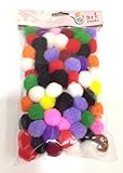 100 Assorted Pom Poms - 25mm