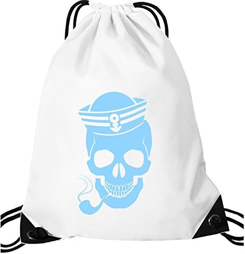 Ezyshirt® Skipper Skull) Gym/PE/Swimming Bag - White - One Size