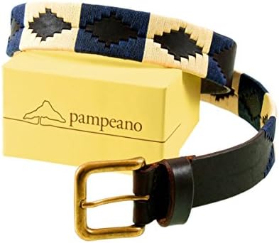 Leather Jugadoro Polo Belt Navy & Cream