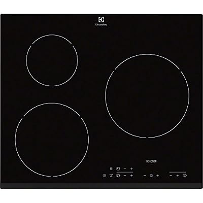 Electrolux EHH6333FOK - Table de cuisson à induction - 3 plaques de cuisson - Niche - largeur : 56 cm - profondeur : 49 cm - avec avant biseauté - noir