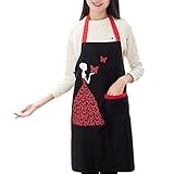 Delantal mujer cocina original.Tamaño:75*65cm. Adecuado para la mayoría de los adultos, medición manual, puede haber error de 1-2 cm.