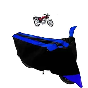 Carigiri Bike Cover for Yamaha Rx100  (Dust Proof, Scratch Proof, Mirror Pockets, Heavy Buckle [Royal Blue and Black])