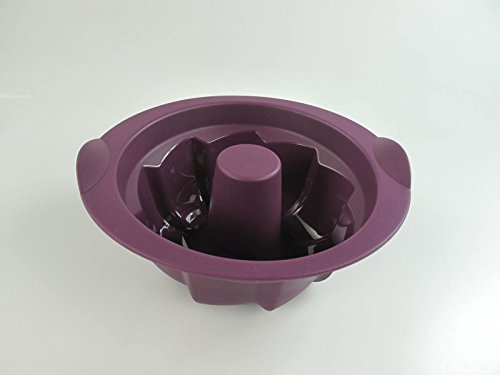 TUPPERWARE Silikonform Backen Backform Kuchen Silikon Easy Mini Gugelhupf lila 10726