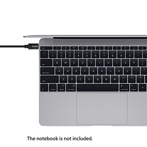 Axxbiz® CableBiz-C005 USB 2.0 Type-C (USB-C) auf Micro-USB (FeStecker Adapter) Laden und Synchronisieren – Sicheres Laden durch 56k Ohm Widerstand – 15 cm – Schwarz - 5