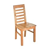 ✅ BUCHE MASSIV: Schafft eine angenehme Atmosphäre & ein naturnahes Lebensgefühl | Charakteristische Holzstrahlen beleben das Gesamtbild des Stuhls | Sehr festes & strapazierfähiges Holz ist ideal für den Einsatz an Esstischen