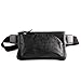 Produktbild WHWH Männer Brusttasche Crossbody Umhängetasche Leder Casual Bag Sport geschlungener Rucksack Hüfttasche Diebstahlsicher Wasserdicht,Black-OneSize