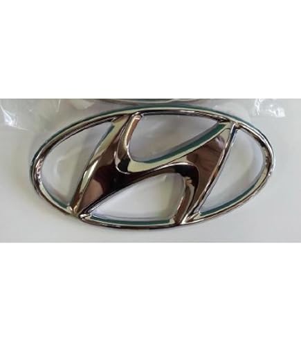Genuine Hyundai Front Grille Emblem, Chrome, OEM 86300-4A910 For Sonata, Santa Fe, Entourage