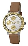 Joop! Damen-Armbanduhr Golden Leather Analog Quarz Leder JP101852002