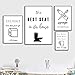 Produktbild XWArtpic Toilettenpapier Zahnpasta Zahnbürste Zitate Wandkunst Leinwand Malerei Nordic Poster Und Drucke Wandbilder Für Waschraum WC Decor X 4 stücke