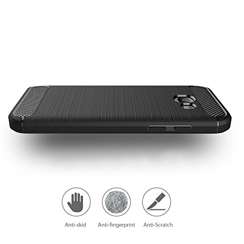Samsung Galaxy A3 2017 Hülle Case, Elekin Soft-Flex Capsule Premium Schwarz TPU Handyhülle Schutzhülle Schmaler Telefonschutz für das Samsung Galaxy A3 2017 – Schwarz - 6