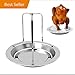 Produktbild XQING Hähnchen-Röster-Gestell-Bier-Dose, faltender Edelstahl-vertikaler Röster-Huhn-Halter mit Drip Pan für Ofen oder Grill, Grill-Zusätze