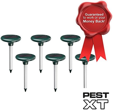Pest XT Solar Power Ultrasonic Outdoor Pest Repeller for Moles (6 Pack)