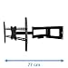 Produktbild DQ Hercules Fixed 400-800 Schwarz TV Wandhalterung - Empfohlene TV-Größe: 24"-80" - VESA 75x75 800x400 mm - Drehbar/Schwenkbar