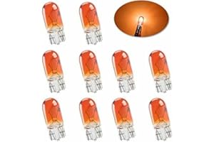 NETAGON 10 x 501 AMBER CAPLESS SIDE LIGHT/INDICATOR BULB 12V 5w W2.1/9.5D 10mm