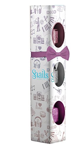 Snails 3 Mini Pack Music Nagellack Wasser Bonbonrosa/Purpur/Silber 7 ml - 3