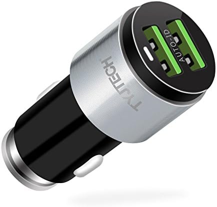 USB Car Charger, TYJTECH 21W 4.2A 2-Port Dual USB Car Adaptor Rapid Charging Technology (Built-in Safety Protection) for Phone 8 / iPhone X / iPhone 7 / 6S Plus / 5S, iPad Air / Mini, Galaxy S7 / S6