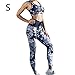 Produktbild Miju Frauen Camouflage gestreifte Drawstring Leggings Bauch Kontrolle Fitness Sport Yoga Hosen Drawstring Camouflage Sport