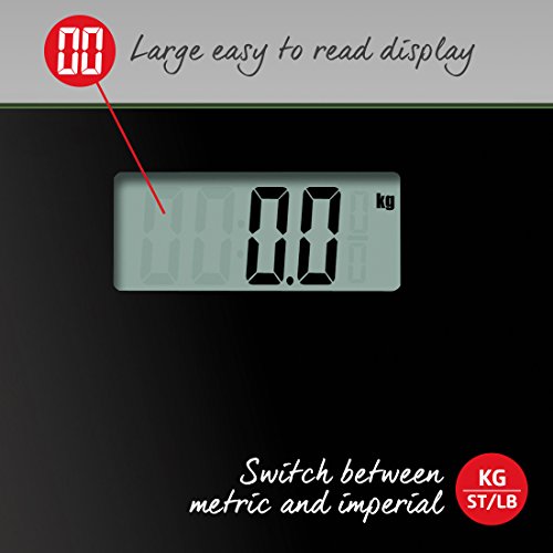 Salter 9069 BK3R Personenwaage aus Glas, Schwarz - 5