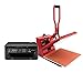 Price comparison product image PixMax Sublimation T-Shirt Heat Press Machine & Printer, Clam Style, 38cm x 38cm, Red