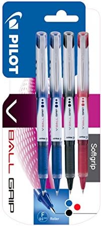 Pilot Spain V-Ball Grip 05 Liquid Ink Roller, Pack of 4, Multicoloured