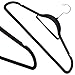 HOMELYWORLD pack of 50 Thin, Velvet Coat Hangers, Space Saving, Black Color, Solid Space saving, Non Slip Surface, 45cm Wide (50)