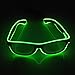 Produktbild San Zhi LED Leuchtend Brille EL Wire Brillen mit Schaltersteuerung, Neuheit Kleid Dekor für Weihnachtsfeier (Grün)