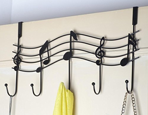 Vintage Eisen Klavier Haken Noten Wandbehang hinter der Tür Kleiderbügel Stärke ohne Bügel - 2