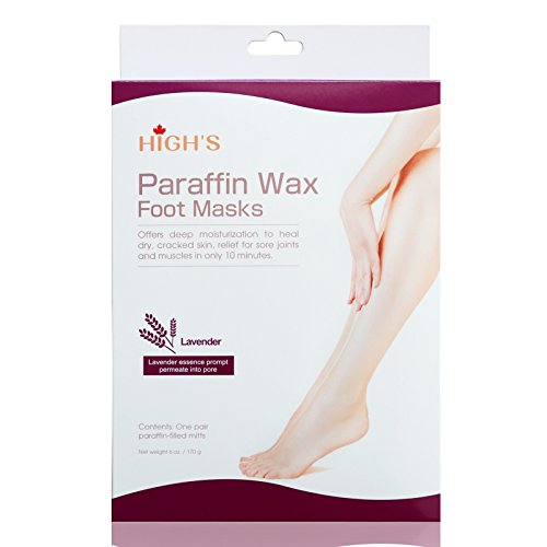 HIGH'S Home Spa Quick Heat Pedicure Paraffin Wax Hand Mask Moisturizing Socks, Lavender