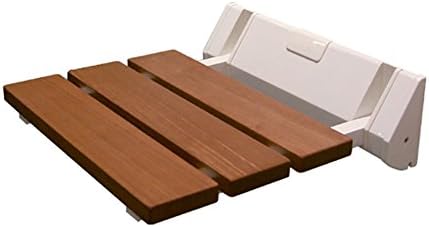 Folding Wall Bench Shower Seat Wall Chair Bathroom Stool ( Color : Wood )