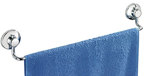 WENKO 18210100 Magic-Loc Handtuchstange - Befestigen ohne bohren, Stahl, 62.5 x 10 x 7.5 cm, Chrom