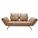 Produktbild Innovation Ghia Kunstleder-Schlafsofa, hellbraun Kunstleder Gestell chrom