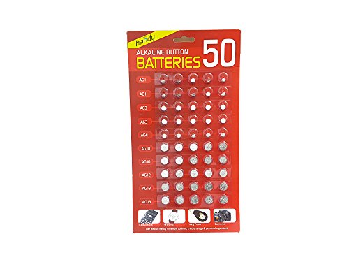 Preisvergleich Produktbild Alkaline-Knopfzellen Knopfzelle – Pack von 50 von gr8vape